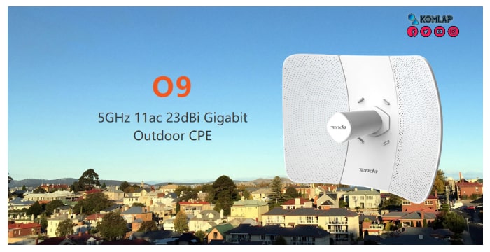 Tenda  5GHz 11ac 23dBi Gigabit  CPE O9 Luar 