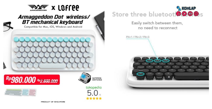 Leapfroglobal Armaggeddon Lofree - Wireless Bluetooth Mechanical Keyboard