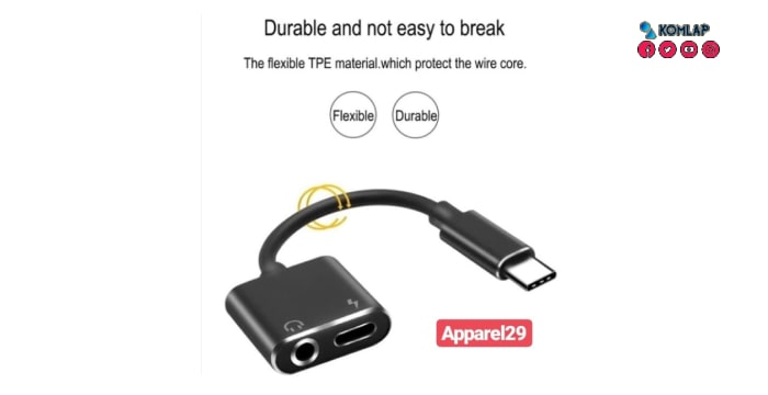 Indeed Audio Splitter Charging Adapter Type C 