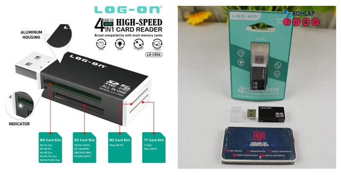 Log-On 4in1 Card Reader High Speed