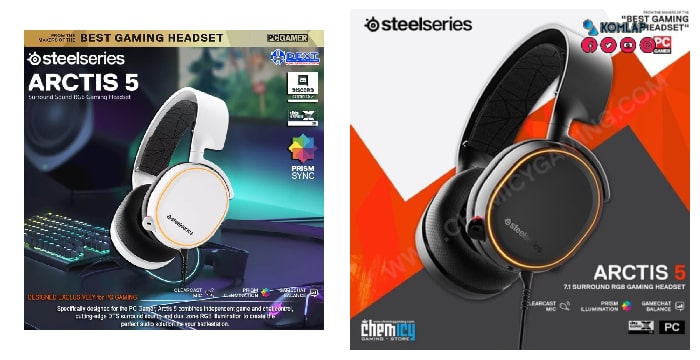 SteelSeries Arctis 5 Surround Sound RGB Gaming Headset 